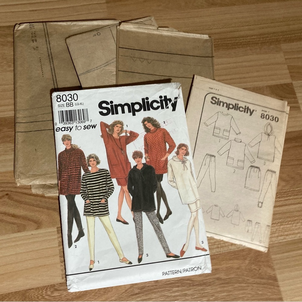 1992 Simplicity Misses Pants, Skirt & Tunic 8030